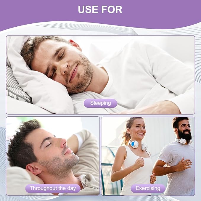 MQ 100ct Nasal Strips for Snoring Lavender Scent Nose Strips for Breathing Extra Strength Snore Strips to Open Nasal Passages, Relieve Nasal Congestion