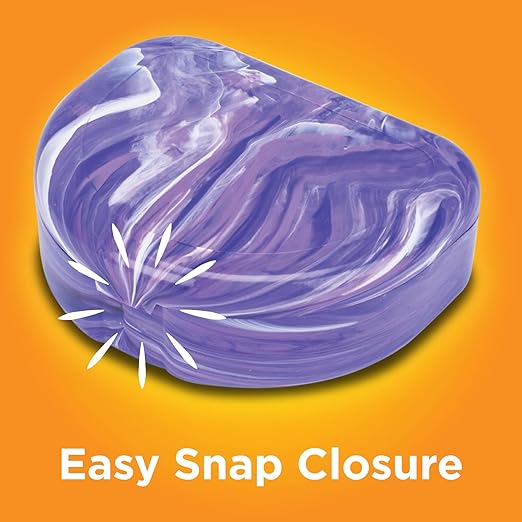 Marble Retainer Cases with Labels, Assorted Colors, 24 Pack