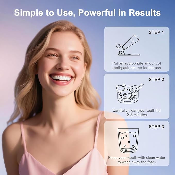Niacinamide Whitening Toothpaste, Kimralur Triple Whitening Intensive Niacinamides Toothpastes, Fluoride-Free Formula is Suitable for Sensitive Teeth (2)