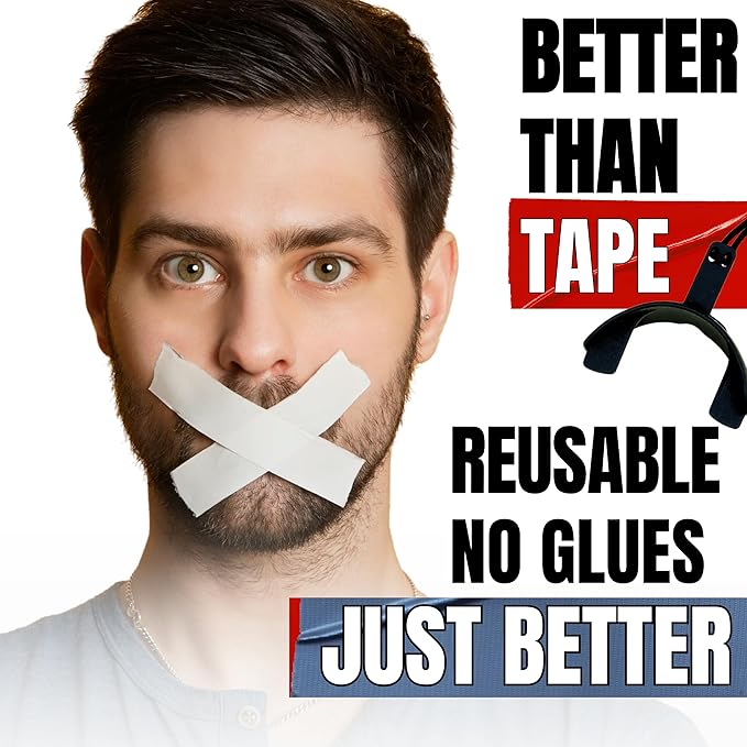 Better Than Mouth Tape for Sleeping MEW X AIR The 24 Hour Nose Breathing & Oxygen Enhancing Kit/Put Toxic Mouth Tape Sleep Tape & Nasal Strips in The bin/Reusable & Durable // Get Peak Performance