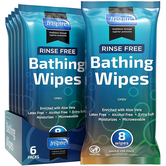 Adult Wet Wipes Body Wipes | Adult Wash Cloths Extra Large, Bathing Wipes for Incontinence, 8"x12"