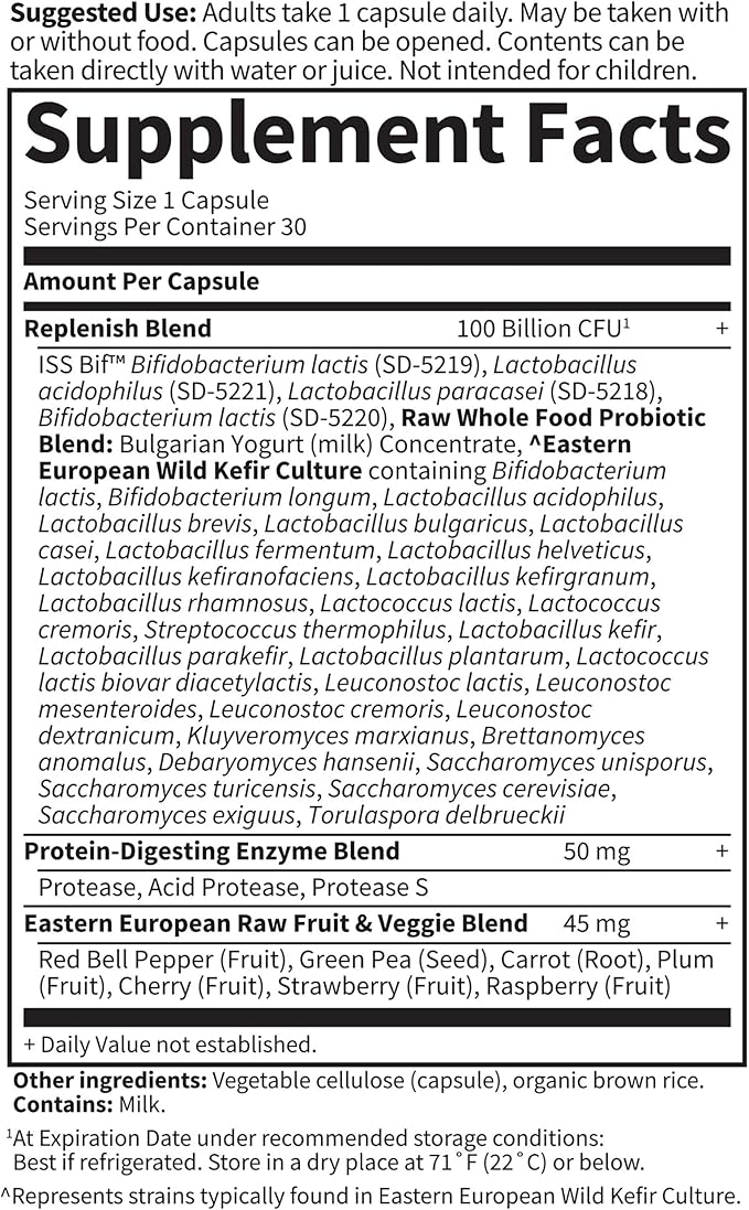 Garden of Life Probiotics for Women and Men - Raw Probiotics Ultimate Care 100 Billion CFU Probiotic Supplement, Daily Probiotic for Adults with Digestive Enzymes, 30 Capsules