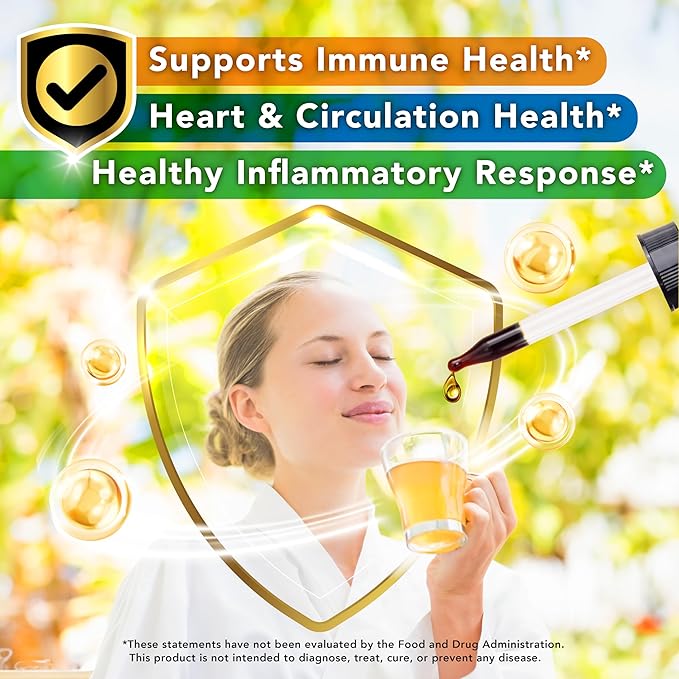 LOVITA Bee Propolis Liquid Extract 500mg, 5:1 Resin Drops with 18% Bioflavonoids, Alcohol-Free Antioxidant, Immune Support & Throat Soothing, Gluten-Free, Non-GMO, 1 Fl Oz (30 mL), 30 Day Supply