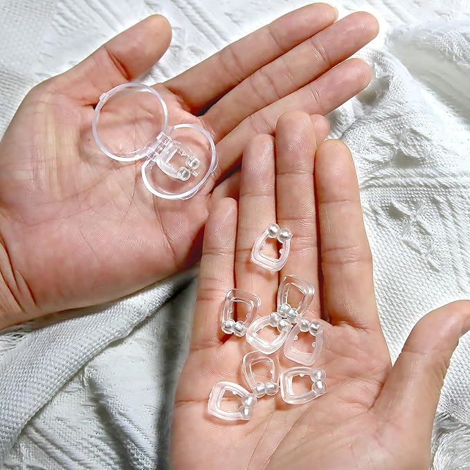 Nasal Dilators for Sleeping, Anti Nose Clip to Ensure Deep Sleep, Snoring Nose Clip Nose Magnet for Breathing Strip, Effective Anti Snoring Devices, Snoring Solution for Men and Women, Clear