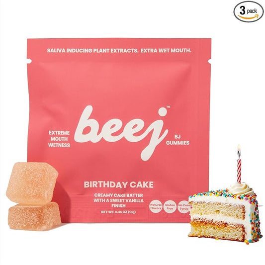 BJ Gummies, by BEEJ. Oral Sex Candy for Couples. (Birthday Cake)