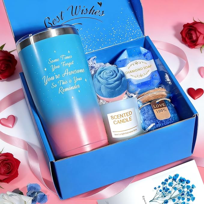Valentines Day Gifts for Her, Birthday Gift for Women Spa Baskets Set, Valentines Day Gifts for Him, Wife, Girlfriend, Sister, Mom, Couples, Grandma, Bestie, Boyfriend, Coworkers Holiday Anniversary
