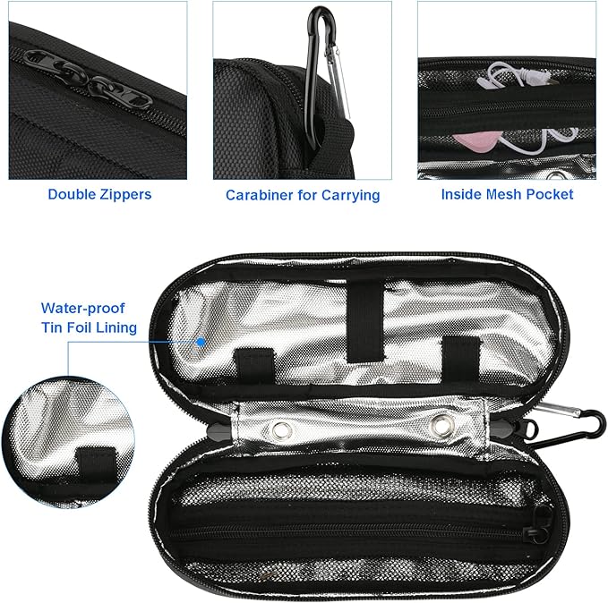 Cosmos Electric Toothbrush Travel Case Toothbrush Carry Holder Organizer Storage Bag Compatible with Oral B Pro, Sonicare and others for Keeping Electric Toothbrush & Replacement Heads in Travel Trip