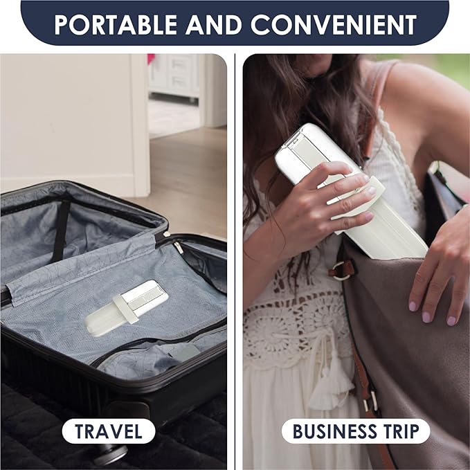 Toothbrush Travel Case, 2-in-1 Portable Toothbrush Holder with Leak-Proof Tray and Rinse Cup with Handle for Travel, Camping, Gym, and Outdoor Use