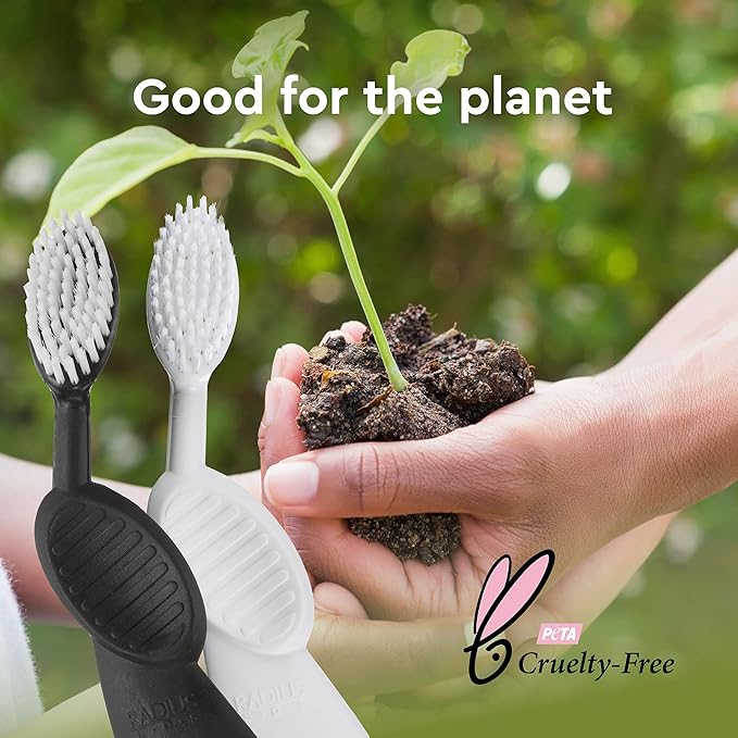 RADIUS Flex Brush with Soft Bristles Toothbrush BPA Free & ADA Accepted Designed to Improve Gum Health & Reduce Issues - Left Hand - Assorted - Pack of 6