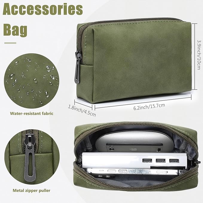 HYZUO 15 Inch Laptop Sleeve Case with Stand for MacBook Air 15 M4 A3241 M3 A3114 M2 A2941 2025-2023, 15" Surface Laptop 7/6/5/4, MacBook Pro 15 A1990 A1707 2019-2016, with Pouch, Olive Green