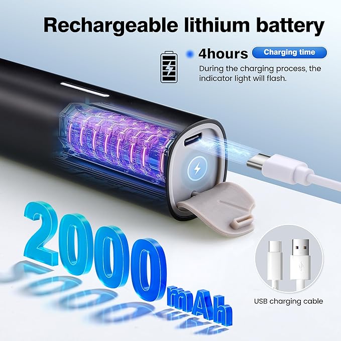 Electric Toothbrush for Adults Sonic Vibration Deep Mouth Cleaning Teeth Whitening Free 4 Toothbrush Heads Super Soft Bristles 3 Modes 90 Days Lifespan IPX7 Waterproof (Color Available)