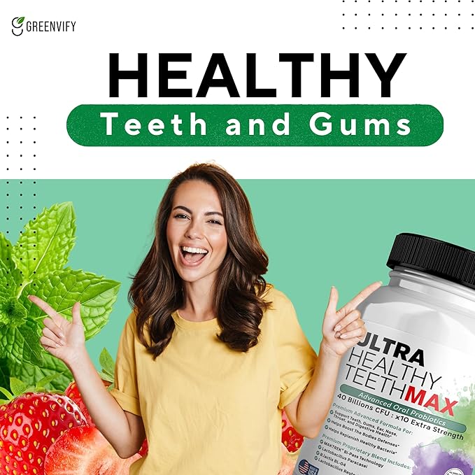 Ultra Healthy Teeth Max Probiotic Supplement, 40 Billion CFU, 60 Capsules, Advanced Oral Health Formula (3)