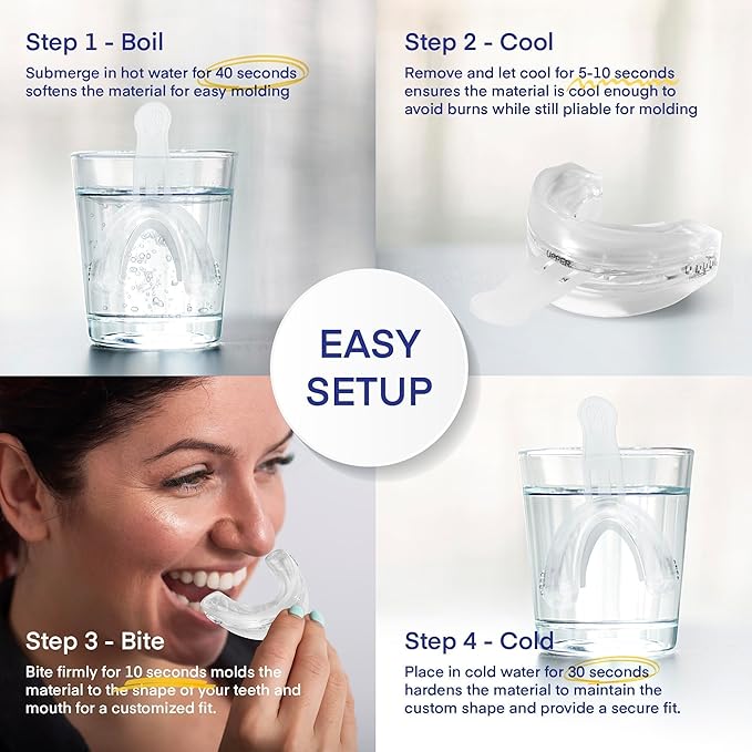 Advanced Anti Snoring Device 4.0 Clear: Adjustable Custom-Fit Anti Snoring Mouthpiece Mouth Guard for Men and Women - Effective Comfortable Anti Snore Solution