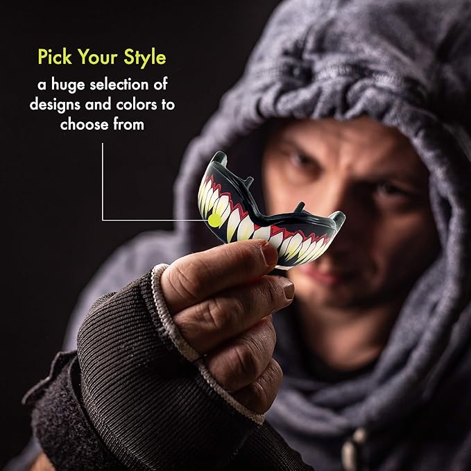 DAMAGE CONTROL Extreme Impact Mouth Guard – Sports Mouthguard for Boxing, MMA, BJJ, Hockey, Rugby, Lacrosse, & More – Mouthpiece for Teeth & Jaw Protection, for Youth & Adults (Youth, SymBite)