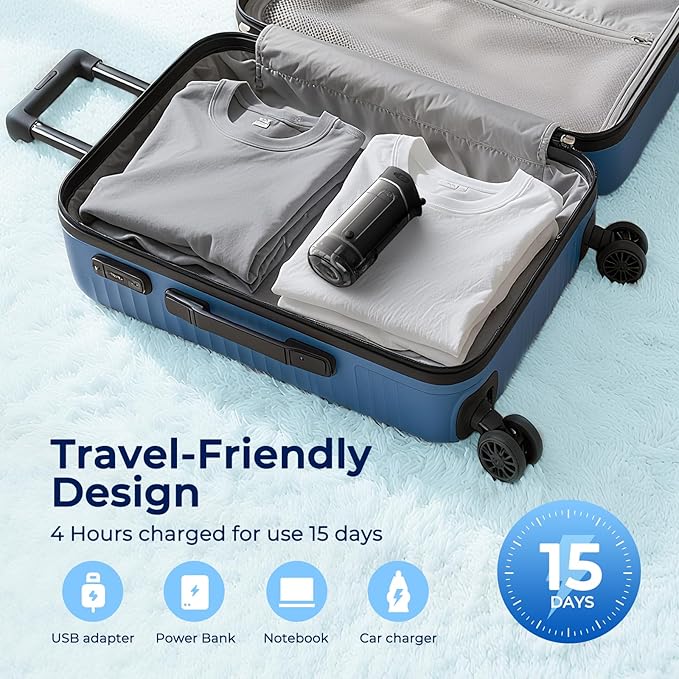 Portable Travel Water Flosser for Teeth – FOMIS Mini Water Flosser with 5 Mode, 5 Nozzles, 180ML Collapsible Tank, Smart Timer, IPX7 Waterproof Cordless Oral Irrigator for Brace & Sensitive (Black)
