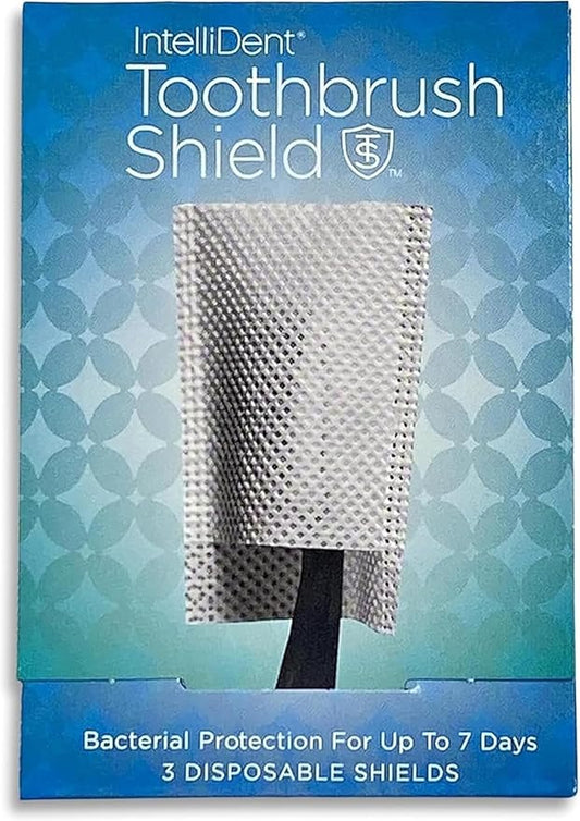 Intellident Toothbrush Shields - Pack of 10 Toothbrush Head Cover Caps - Breathable, Quick-Drying & Disposable - Perfect for Travel, Home & Office Use