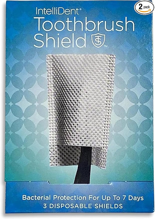 Intellident Toothbrush Shields - Toothbrush Head Cover Caps - Breathable, Quick-Drying & Disposable - Perfect for Travel, Home & Office Use - 20 Count (Pack of 2)
