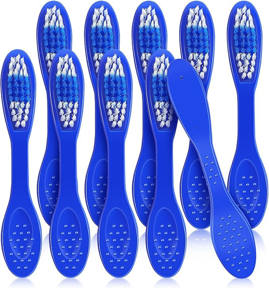 Veemoon 10pcs Mini Toothbrushes for Detention Use, Soft Bristles with Short Handle, Compact Oral Care Tools for Detainee Self-Prevention and Correctional Hygiene
