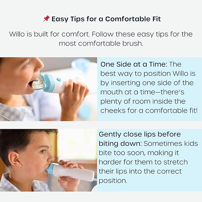 Willo Fully Automatic Kids U-Shaped Electric Toothbrush - 2 Brushing Timers, Deep-Cleans, Consistent Results, Eliminates Brushing Mistakes - Bubble Twist (Medium - Kids Ages 8-11 Years)