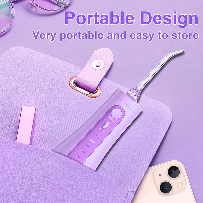 Water Flossers for Teeth, Cordless Water Dental for Teeth Cleaning, Water Flossers for Teeth Portable Oral Irrigator, USB Rechargeable for Home Travel Office