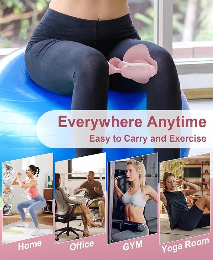 Upgraded Thigh Exerciser Kegel Exerciser, Adjustable Resistance Pelvic Floor Muscle Exercise Devices, Inner Thigh Workout Pelvic Trainer for Women, Home Workout Equipment for Hip, Leg, Arm
