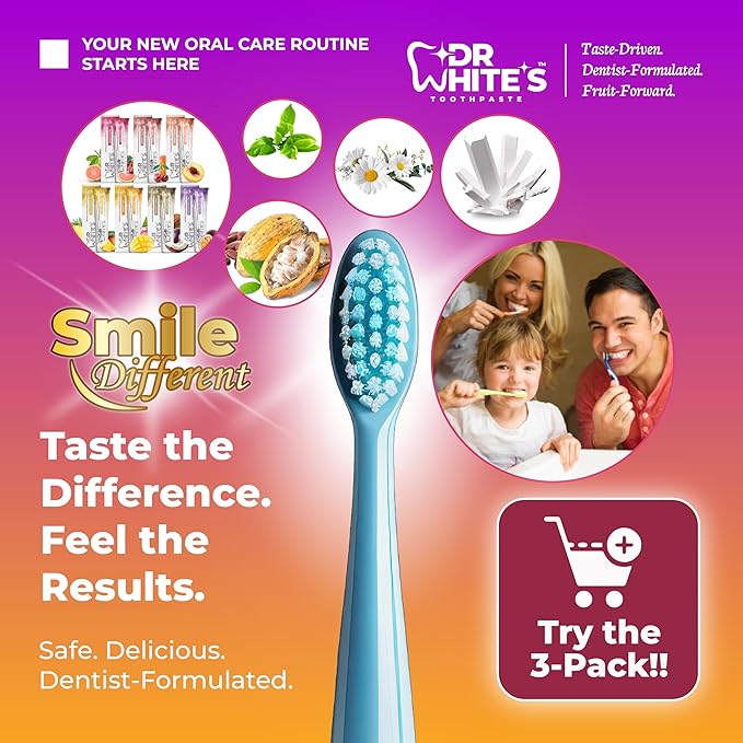 Dr. White’s Signature 7-Flavor Set | Fluoride-Free Nano-Hydroxyapatite Toothpaste Collection, 7 × 3.5 oz | Mint-Free | Dentist-Formulated | Enamel-Identical Mineral Care