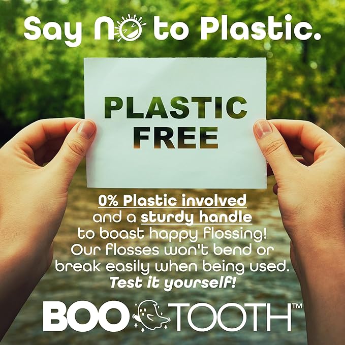 World’s First Eco-Friendly 3-in-1 Dental Floss Pick – Thin Flosser with Foldable Toothpick & Tongue Scraper – 100 Count, Biodegradable, Unflavored 100 Picks