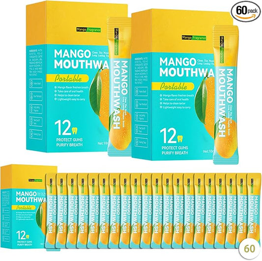 60PCS Travel Size Mouthwash,Portable Mini Mouthwash,Long-Lasting Freshness Travel Mouth Wash for Oral Care A9