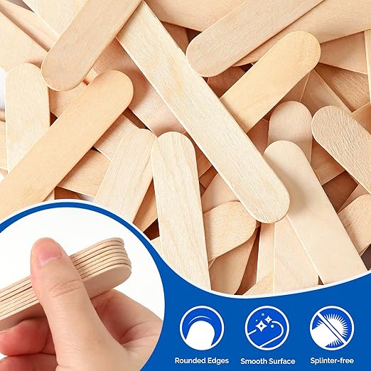 JMU Tongue Depressors 200 Count, 6" Tongue Blades Wooden Non-sterile (2 Boxes of 100)