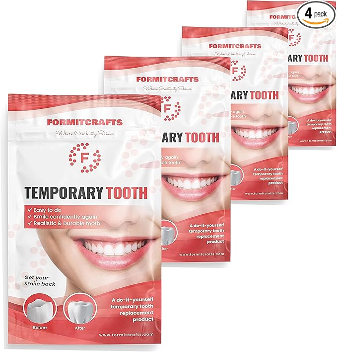 Thermoplastic Beads for Teeth Repair - DIY Tooth Filling - Made in E.U. - Moldable Thermal Beads - Realistic and Durable - Pack of 4 (20 Grams Each)
