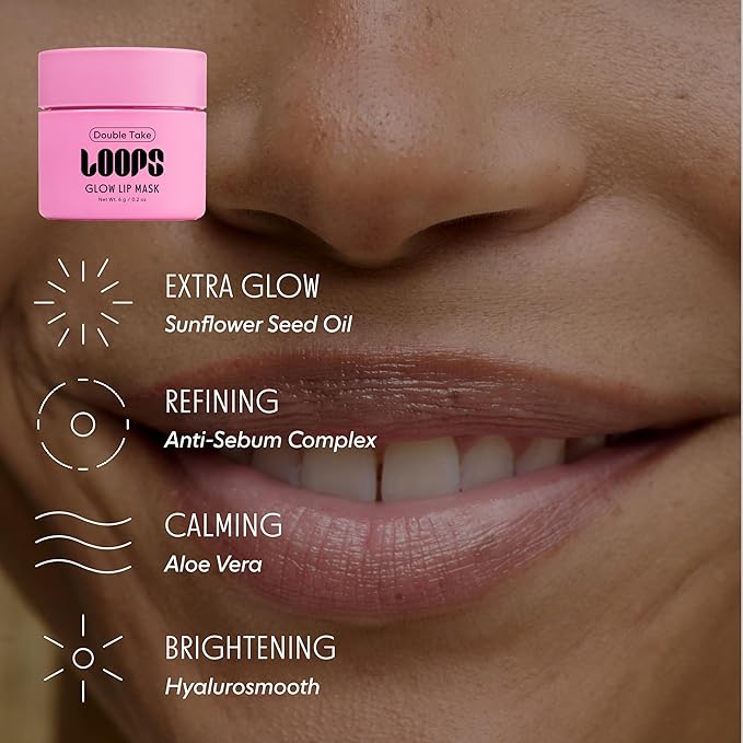 LOOPS Luxe Lips Trio Ultra Hydrating Lip Masks - Exfoliate, and Restore Hydration Below the Surface - Lip Balm - Gifts for Women