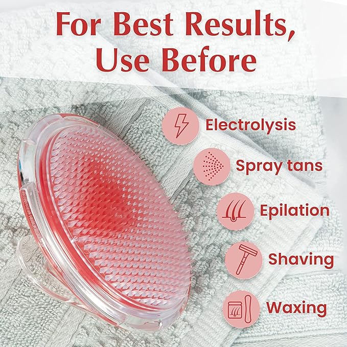 Dylonic Exfoliating Body Scrub Razor Bump Brush, Ingrown Hairs Solution Pads - After Waxing Skin Care Exfoliator for Body Shaving Irritation, Strawberry Legs, Armpit, Bikini Body Exfoliator Scrubber