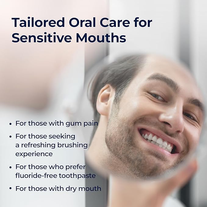 1950 Mineral Salt Blue Toothpaste - Whitening Toothpaste for Sensitive Teeth - Jeju Lava Seawater Salt with Hydroxyapatite for Gum Care, Fluoride Free, Green Tea Freshness, SLS Free (3.5 oz)
