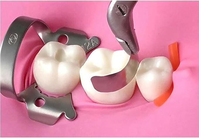 Dental Matrix Tweezers Forceps, Sectional Matrix Bands Placing Pliers with Separator for Dentistry Material-Silver