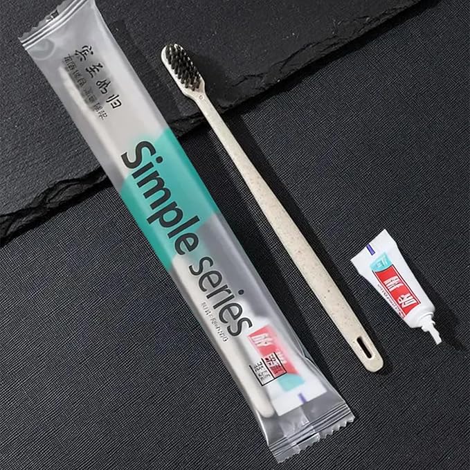 Travel Brush with Toothpaste – 20 Pieces Hygiene Kit | Portable Brush, for Travel Camping Hotels Gym School Hospital Briefcase