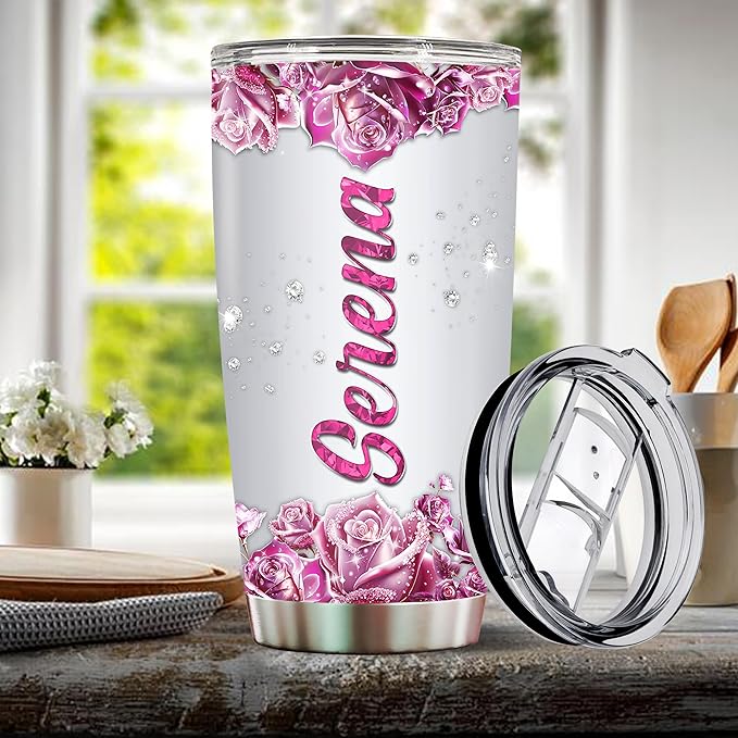 Personalized Dentist Gifts for Women Coffee Tumbler Cup Travel Mugs Water Bottle for Wife Daughter Mom Christmas Birthday Mother's Day Valentine 20oz Insulated Stainless Steel with Lid