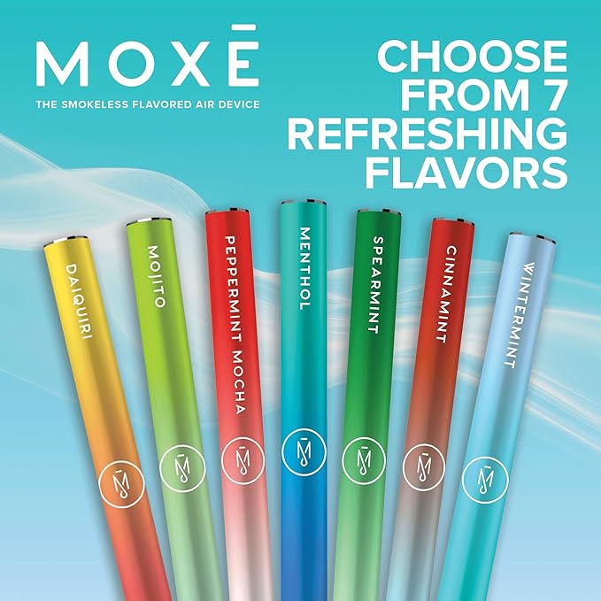 MOXE Natural Peppermint Mocha Air Inhaler | Non Electric Long-Lasting Flavored Air Refreshing Support | Oral Fixation Menthol & Coffee Essential Oils, Craving Relief - 3 Pack