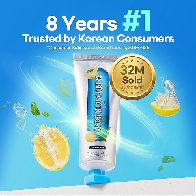 Plaque Care Toothpaste (Lemon Mint) – Deep Clean for Tartar Control & Heavy Plaque, Natural Whitening(Baking Soda), Cavity Protection, Paraben & SLS Free (3.52fl oz / 100g)