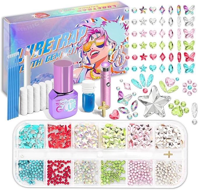 Luretrap Tooth Gem Kit with 400 pcs Crystals for Sparkling Smiles