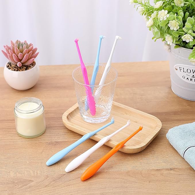 6 Pcs End Tuft Toothbrushes End Tuft Brush Single Tufted Toothbrush Tufted Tooth Brush Soft Interdental Interspace Brushes Trim Toothbrush for Detail Cleaning