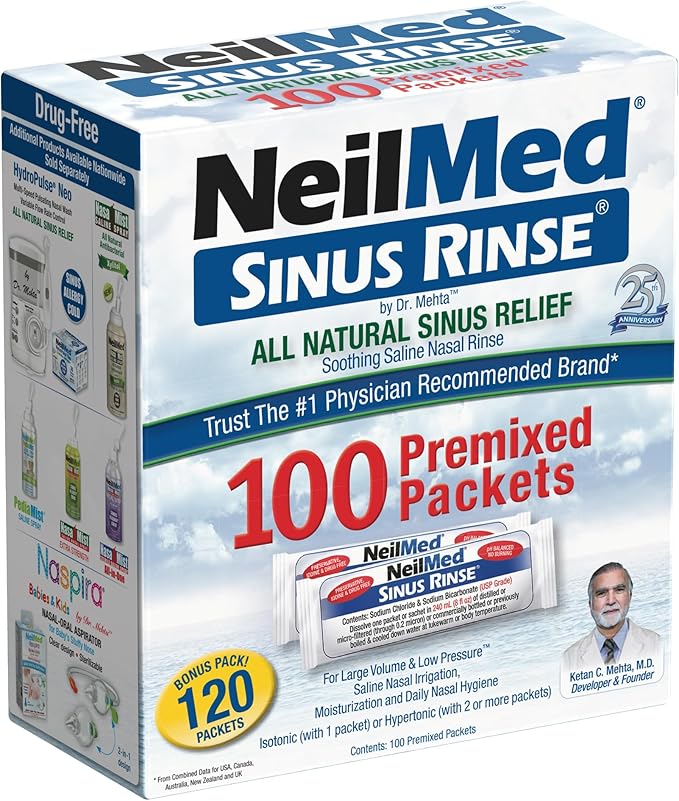 NeilMed Sinus Rinse Premixed Refill Packets 100 ct.