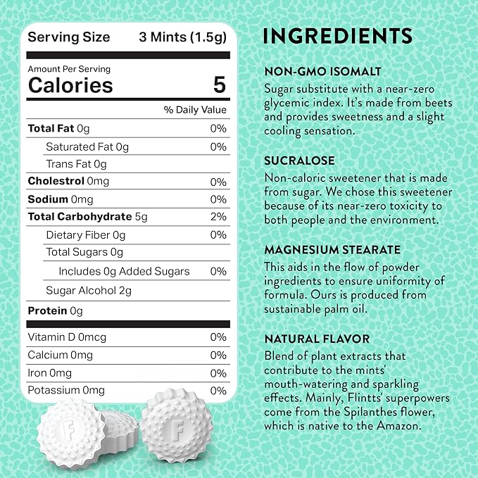 Flintts Mints Strawberry Stash – Sugar Free Mouthwatering Mints for Dry Mouth Relief & Freshness – Vegan Oral Health Support with Sparkle Effect – Pocket Travel Saliva Substitute, Lozenges Alternative, 2 Refill Packs