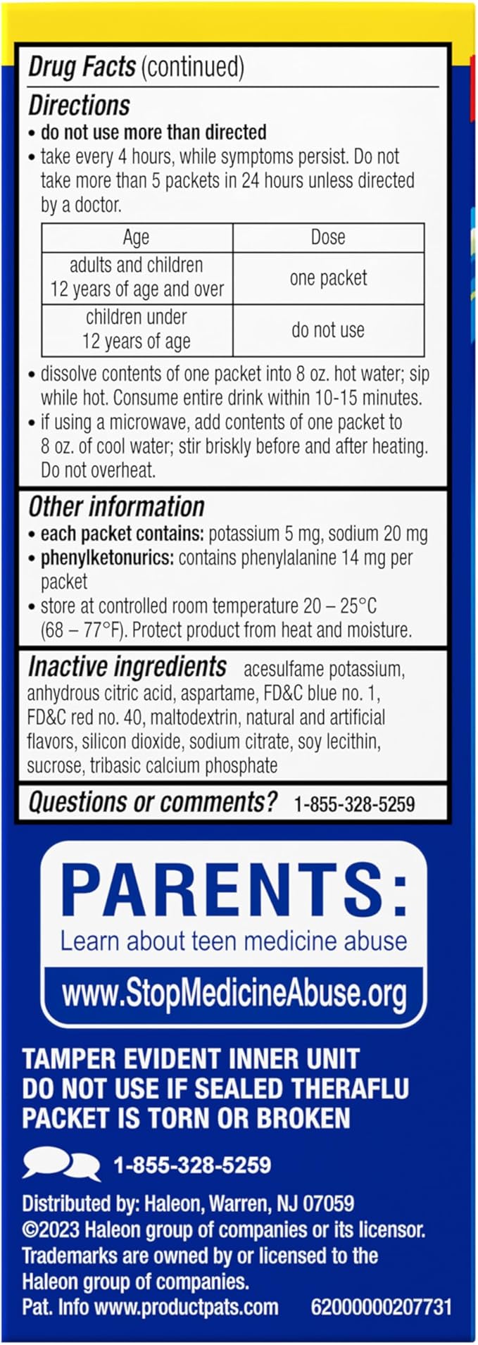 Theraflu Combo Daytime and Nighttime Severe Cold Relief Honey Lemon Flavor Powder_ and Daytime Severe Cold Relief Berry Burst Flavor Powder, _6 Daytime + 6 Nighttime, and 6 Berry Burst Powder Packets