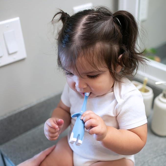 Dr. Brown's Infant-to-Toddler Toothbrush Set, 1.4 Ounce, Blue