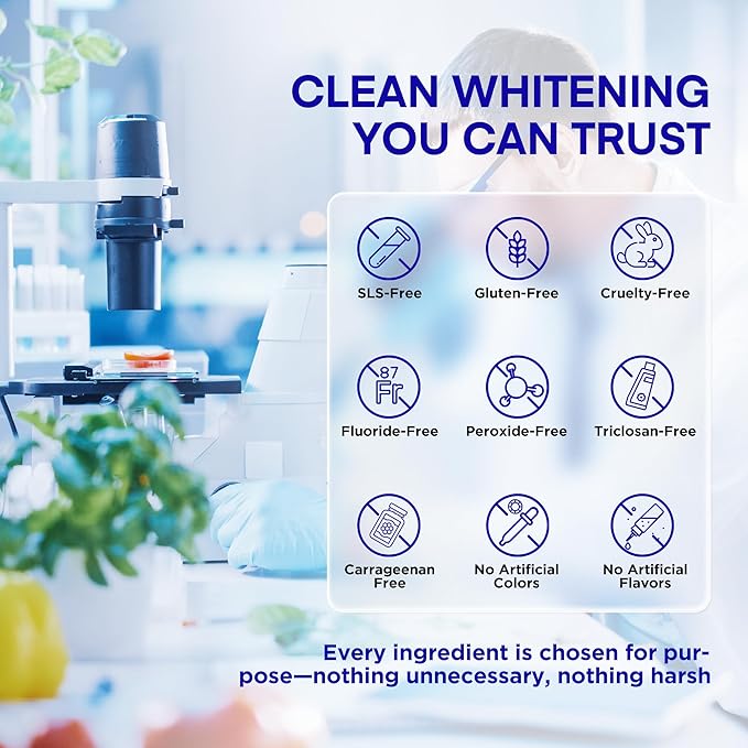 PearlSmile Niacinamide Hydroxyapatite Whitening Toothpaste – 10% Nano Hydroxyapatite + 5% Niacinamide – Strengthens Enamel, Remineralizes, Brightens Teeth – Fluoride-Free, Travel Size, 4.2oz