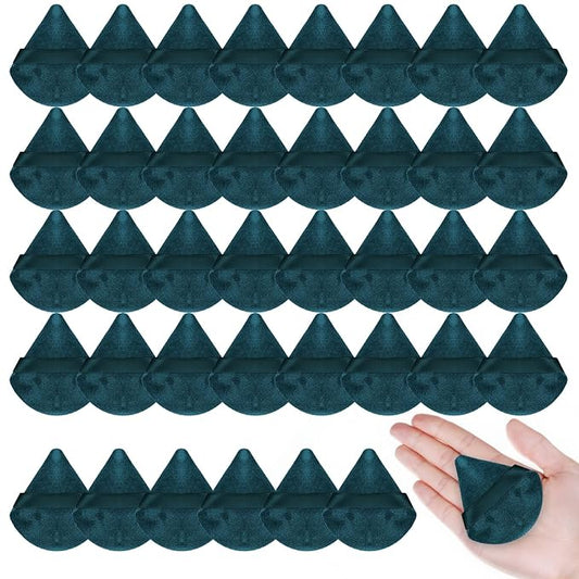 30PCS Triangle Powder Puff Face Makeup Powder Puffs Sponge Soft Powder Puffs for Loose Powder Cosmetic Foundation Blackish Green