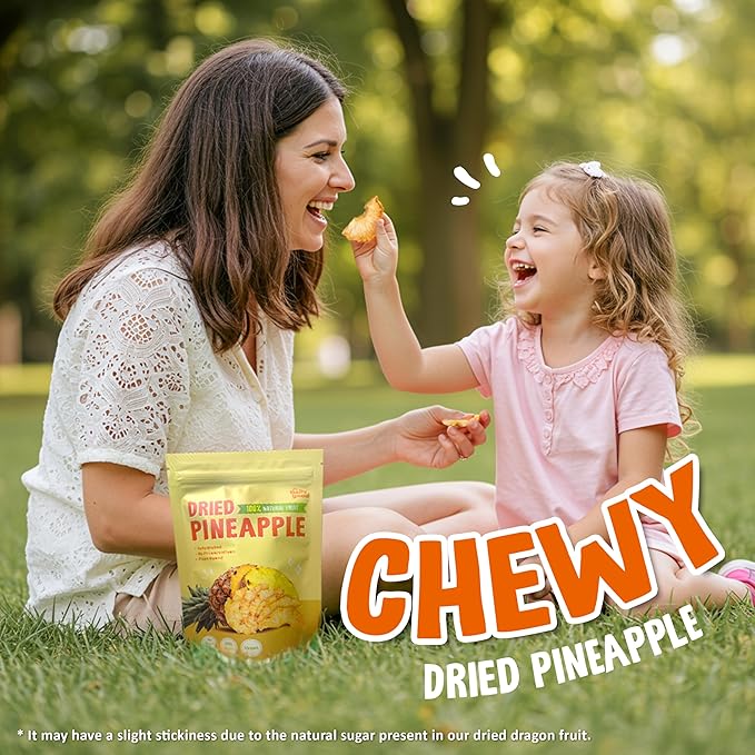 The Daily Good Soft-Dried Pineapple Slices | All Natural Superfood Snacks for Adults & Kids | Healthy, Soft and Chewy | No Sugar Added or Preservatives, Gluten Free, Vegan (1.41 oz, Pack of 3)