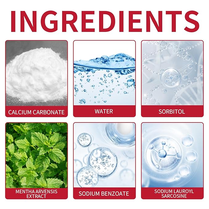 2025 New Sp-6 Probiotics Whitening Toothpaste-Fluoride-Free, Enhanced Formula with 6 Probiotics for Gum Care & Fresh Breath, Fresh Mint Flavor(1PC)（Red）