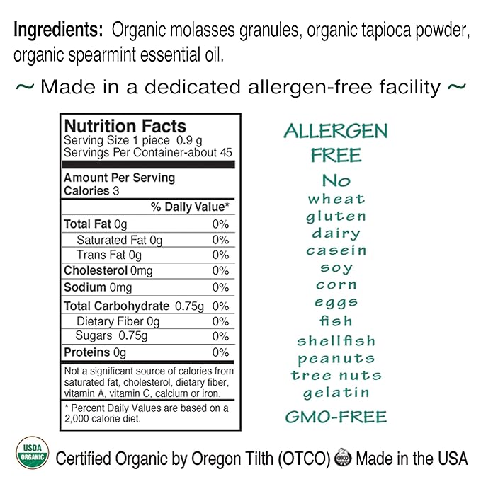 St. Claire's Organic Breath Mints (Spearmint, 27 Ounce Refill Bag, over 800 pieces) | Gluten-Free, Vegan, GMO-Free, Plant-based, Allergen-Free | Made in our Allergen-Free facility