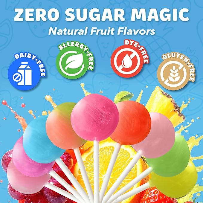 Zollipops The Clean Teeth Pops, Anti Cavity Lollipops, Delicious Flavors, Tropical, 6oz
